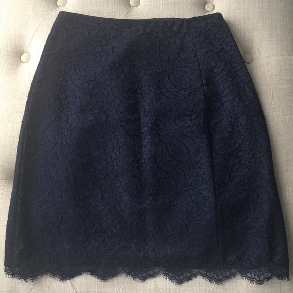 Blumarine Dark Blue Lace Short Skirt Sz 4 US $395 - Picture 3 of 13